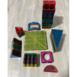 Magnetic Building Tiles Construction Set Colorful STEM Educational Toy Set